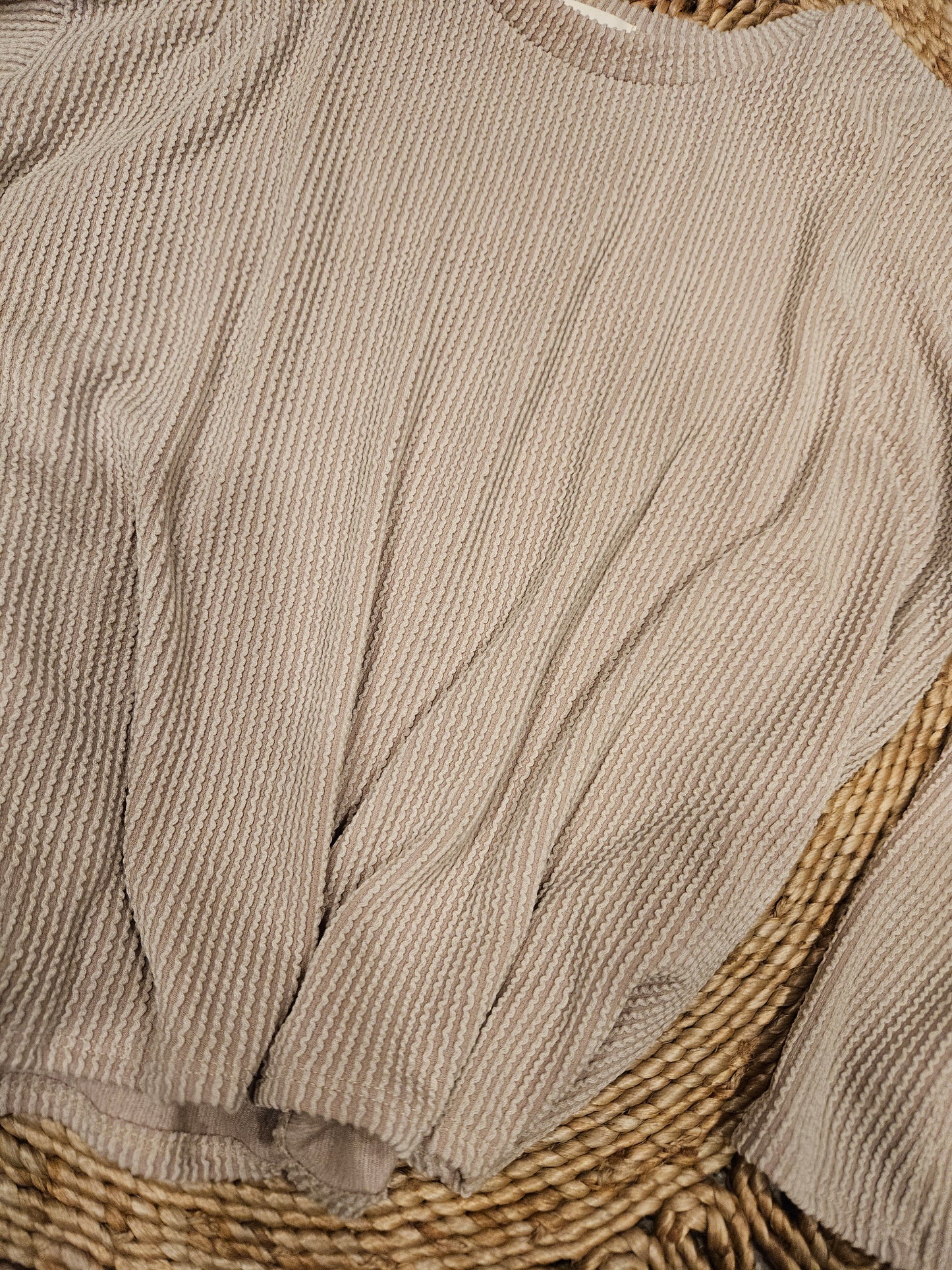 Taupe Ribbed Top