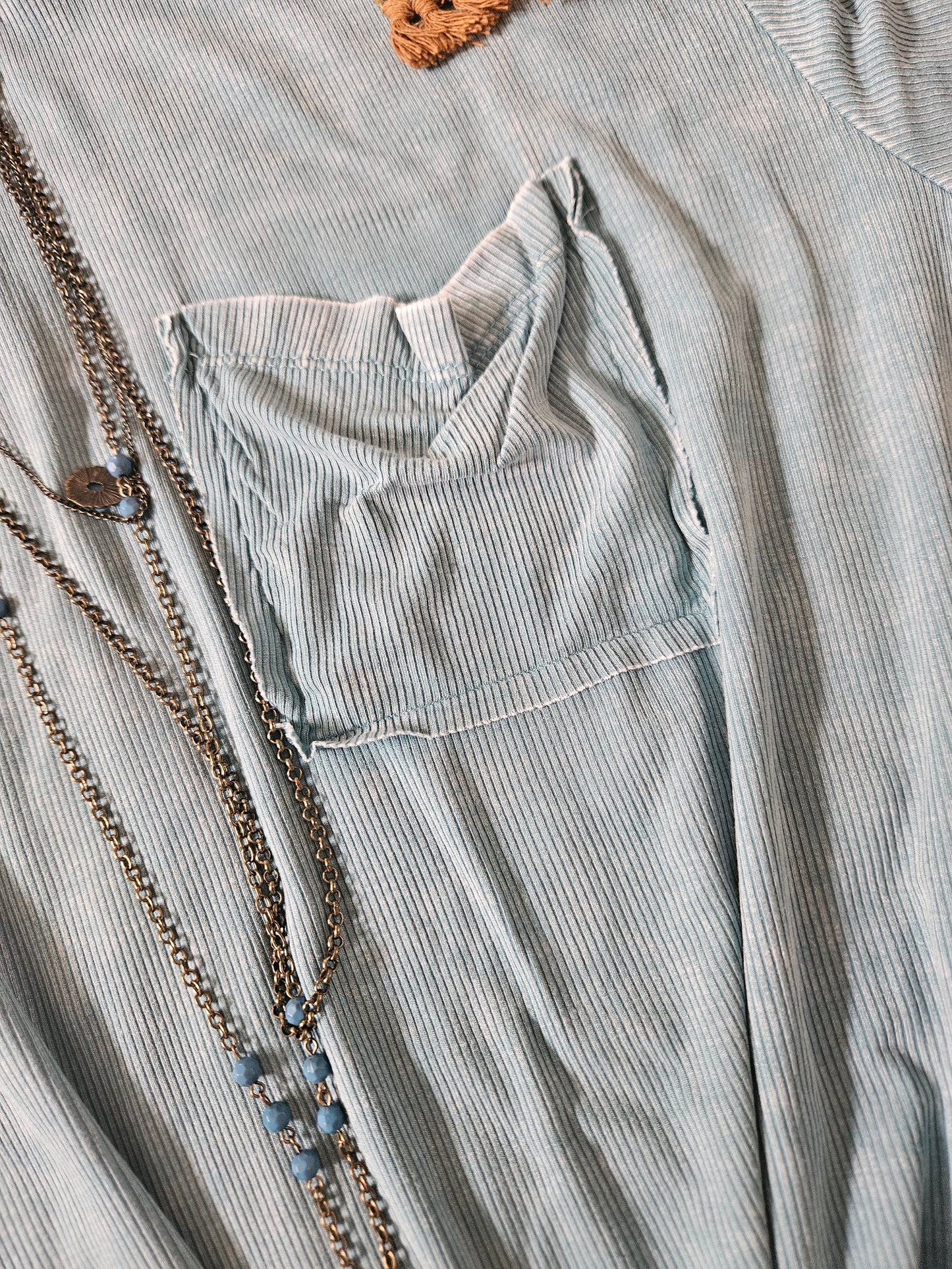 Washed Ribbed Short Sleeve Top