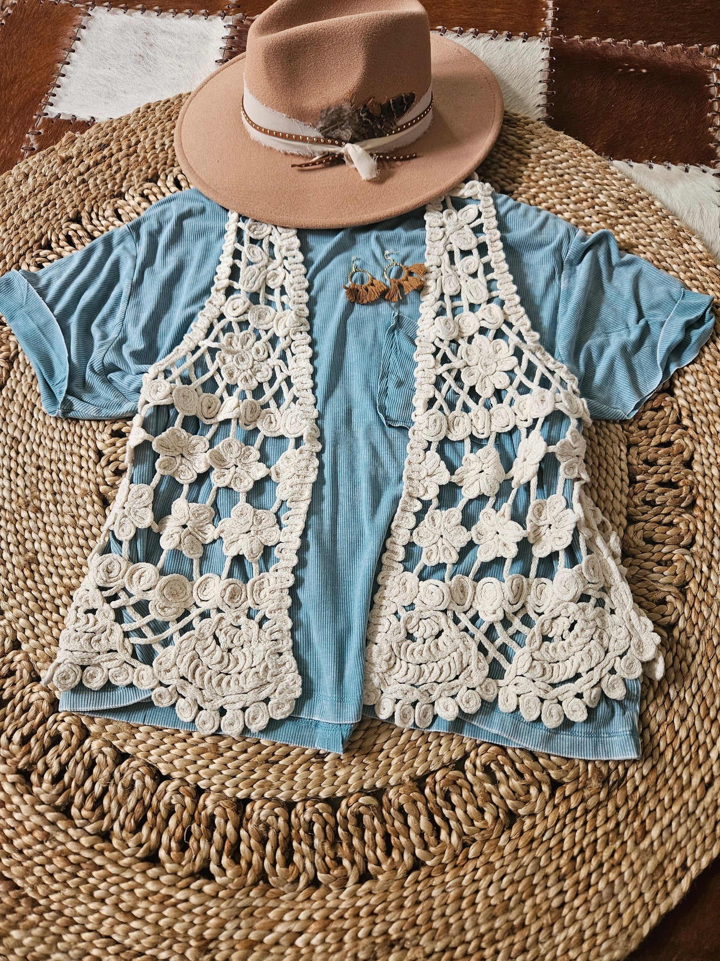 Washed Ribbed Short Sleeve Top