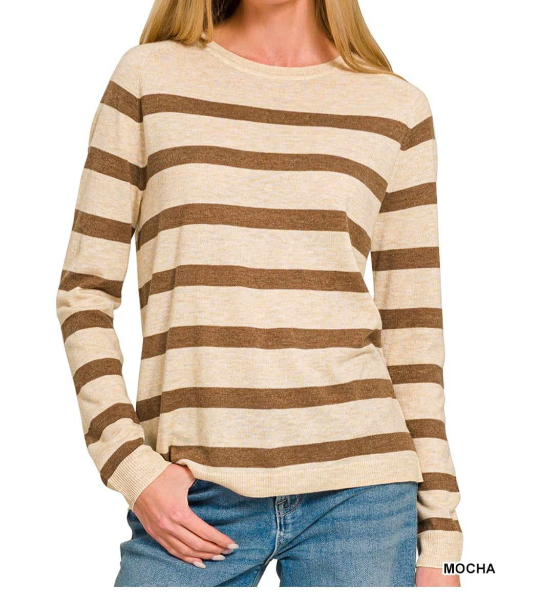 Mocha Stripe Sweater
