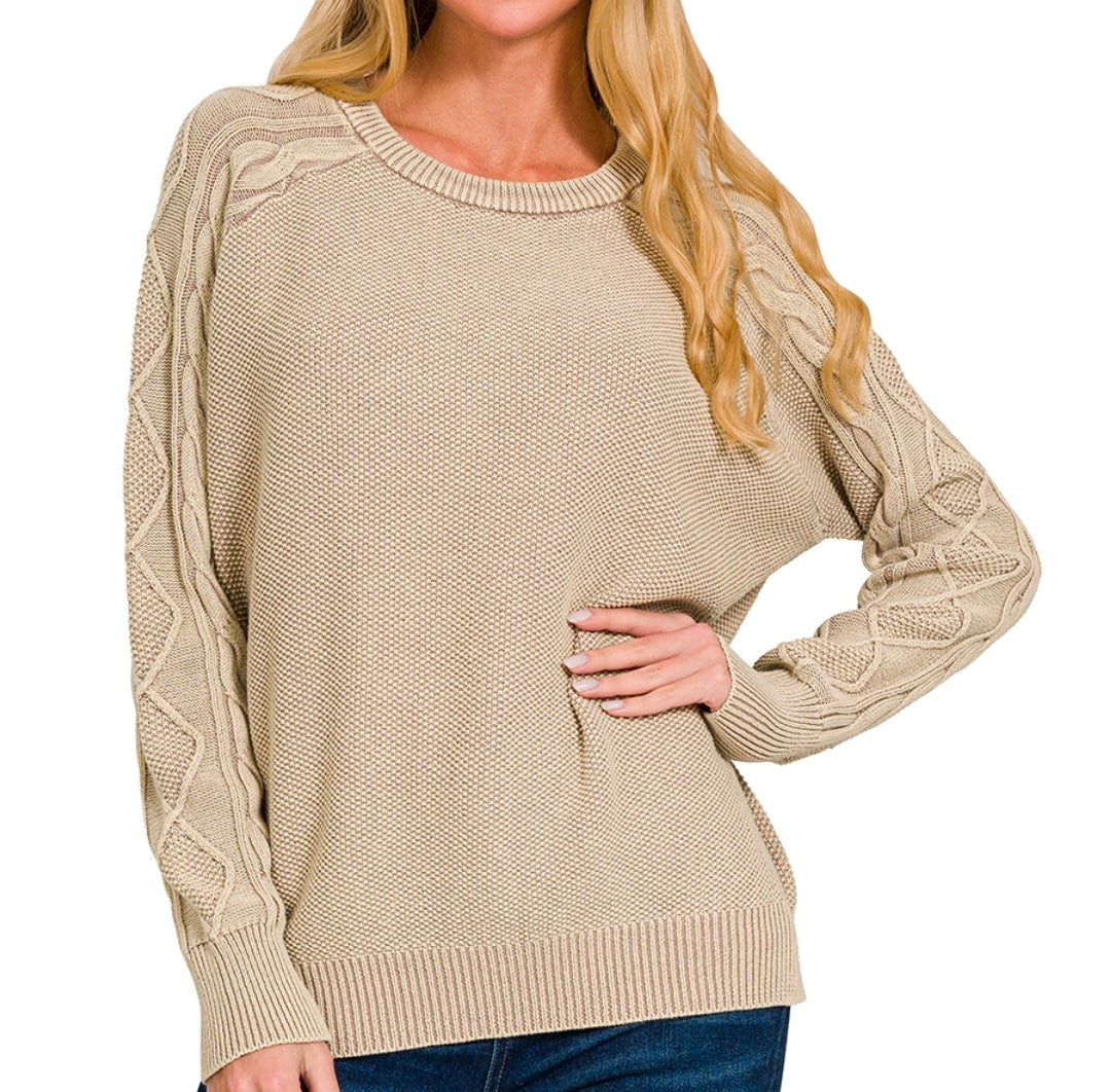 Cotton Cable Knit Sweater