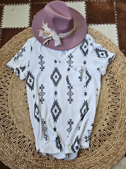 Aztec V-Neck Tee