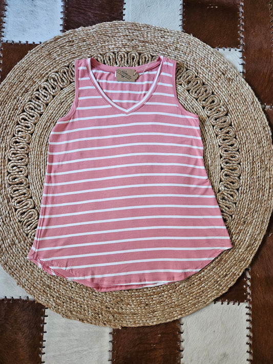 Ash Rose Stripe Tank