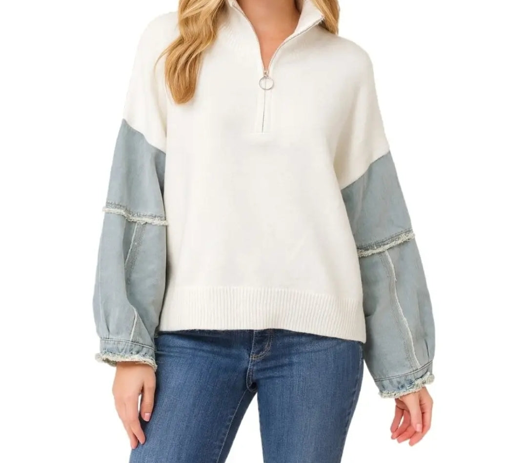 Denim Pullover