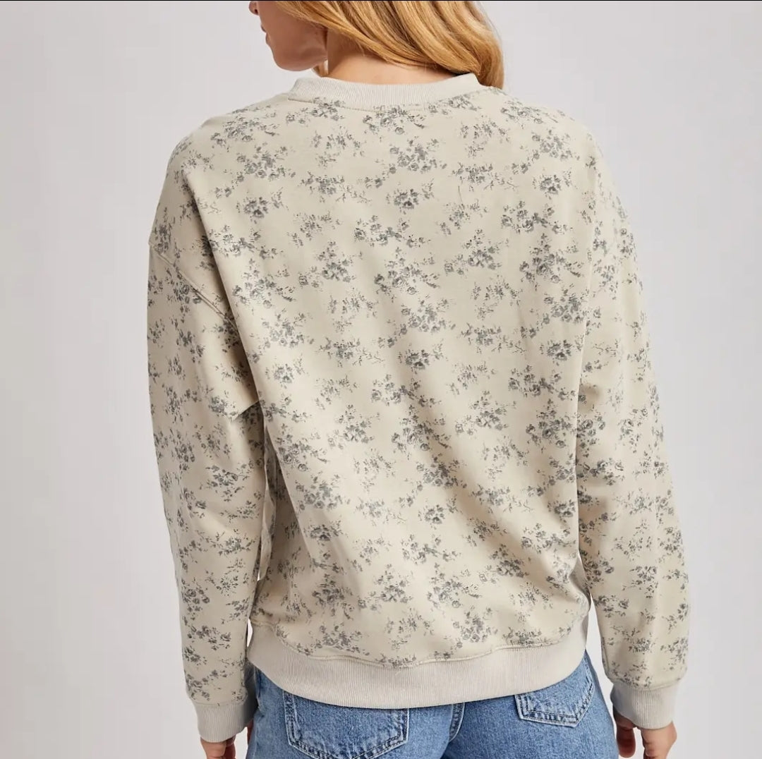 Floral Vintage Crewneck Sweatshirt