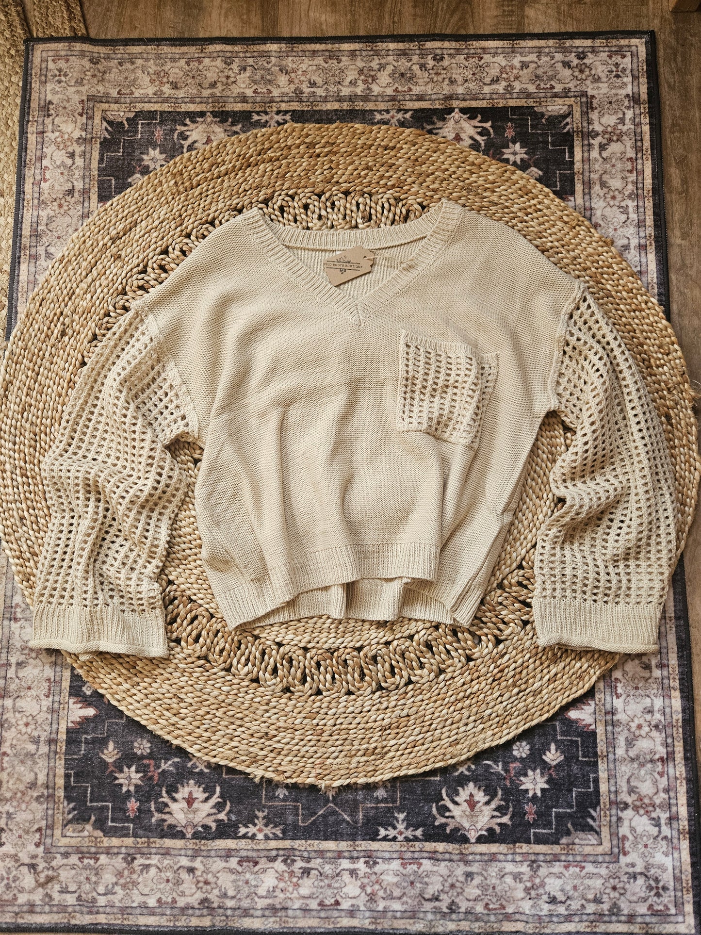 V-Neck Knit Sweater